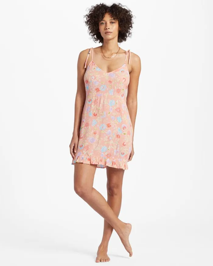 Billabong Dresses Heart Breaker Strappy Dress Sweet Peach 8211 Women