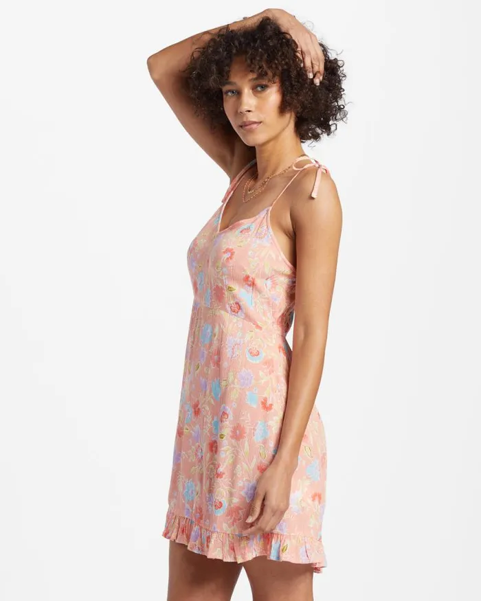 Billabong Dresses Heart Breaker Strappy Dress Sweet Peach 8211 Women