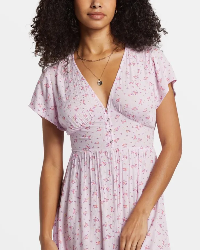 Billabong Dresses Morning Sky Midi Dress Iced Lavender 8211 Women