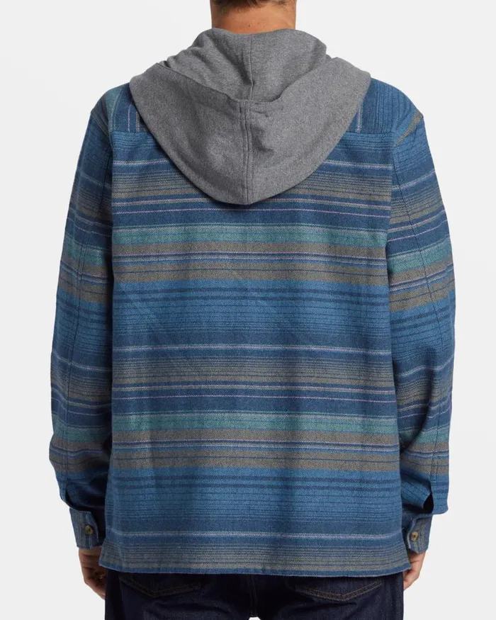 Billabong Flannels Baja Hooded Long Sleeve Flannel Shirt Dusty Navy 8211 Men Billabong Flannels Baja Hooded Long Sleeve Flannel Shirt Dusty Navy 8211 Men
