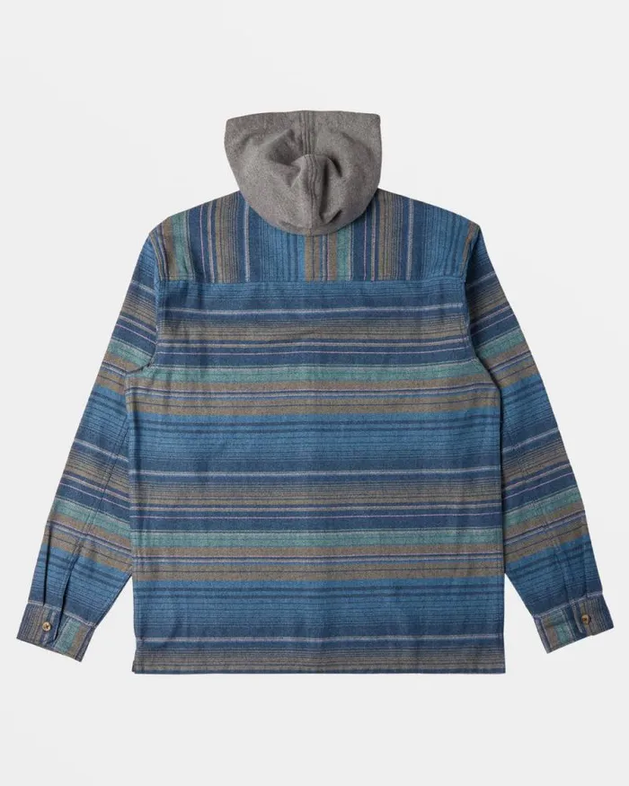 Billabong Flannels Baja Hooded Long Sleeve Flannel Shirt Dusty Navy 8211 Men Billabong Flannels Baja Hooded Long Sleeve Flannel Shirt Dusty Navy 8211 Men