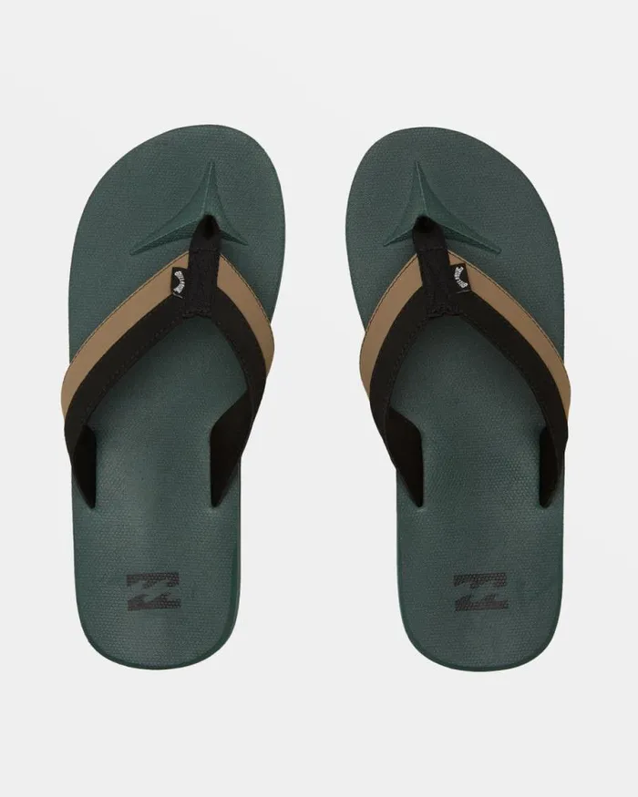 Billabong Flip Flops All Day Impact SlipOn Sandals Seaweed 8211 Men