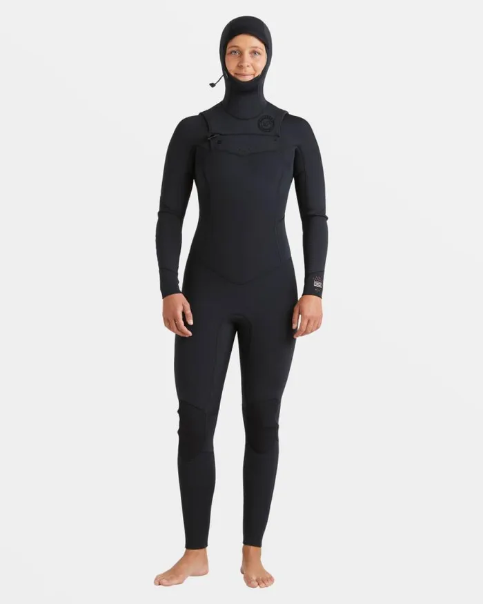 Billabong Fullsuits 43mm Salty Dayz Natural Upcycler Chest Zip Hooded Wetsuit Black 8211 Women Billabong Fullsuits 43mm Salty Dayz Natural Upcycler Chest Zip Hooded Wetsuit Black 8211 Women