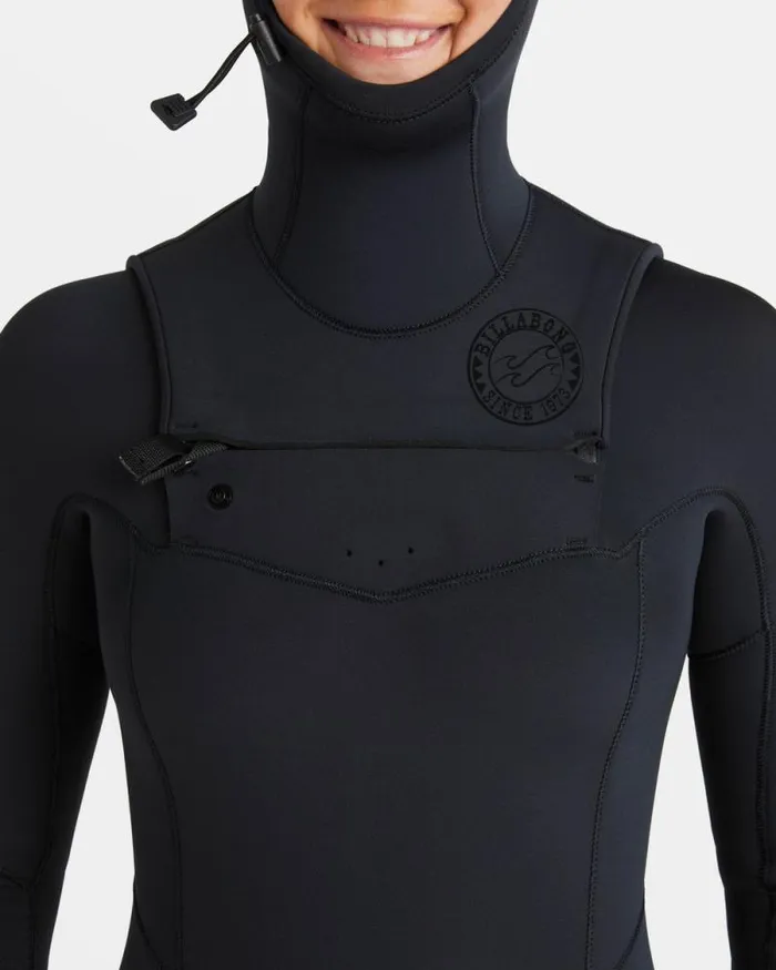 Billabong Fullsuits 43mm Salty Dayz Natural Upcycler Chest Zip Hooded Wetsuit Black 8211 Women Billabong Fullsuits 43mm Salty Dayz Natural Upcycler Chest Zip Hooded Wetsuit Black 8211 Women