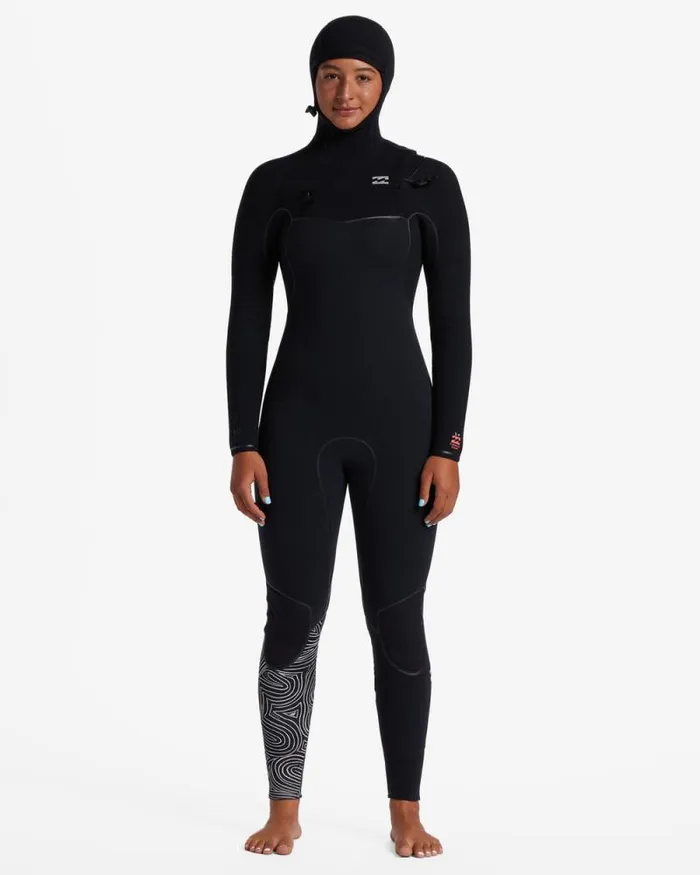 Billabong Fullsuits 54 Furnace Chest Zip Hooded Wetsuit Midnight Trails 8211 Women Billabong Fullsuits 54 Furnace Chest Zip Hooded Wetsuit Midnight Trails 8211 Women