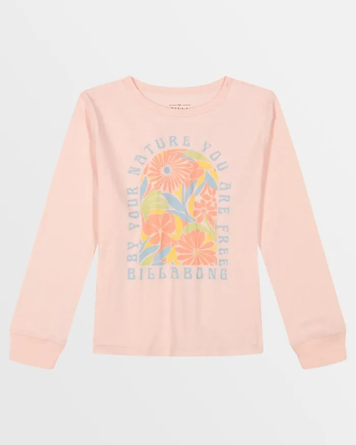 Billabong Girls039 Tops Girls Nature Free Long Sleeve TShirt Feelin Peachy 8211 Women Billabong Girls039 Tops Girls Nature Free Long Sleeve TShirt Feelin Peachy 8211 Women