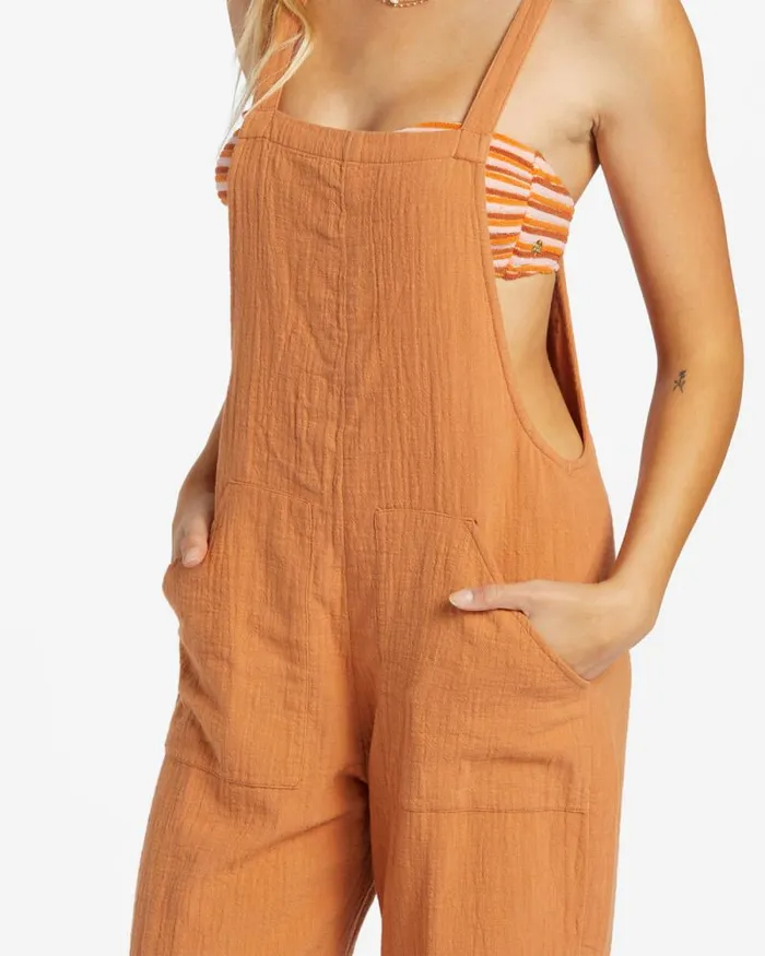 Billabong Rompers and Jumpsuits Pacific Time Jumpsuit Toffee 8211 Women Billabong Rompers and Jumpsuits Pacific Time Jumpsuit Toffee 8211 Women