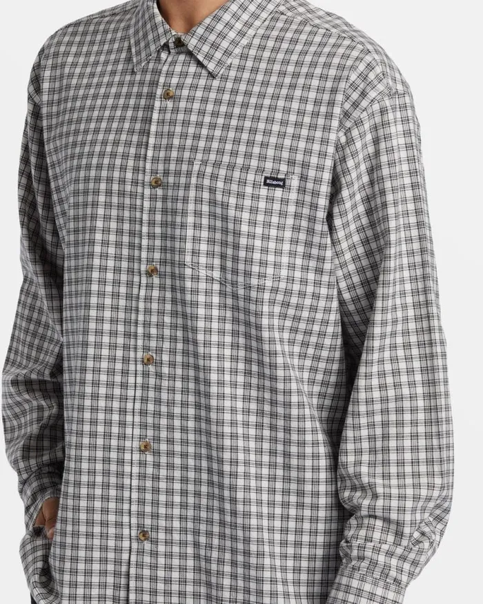 Billabong Shirts Mogul Long Sleeve Shirt Off White 8211 Men
