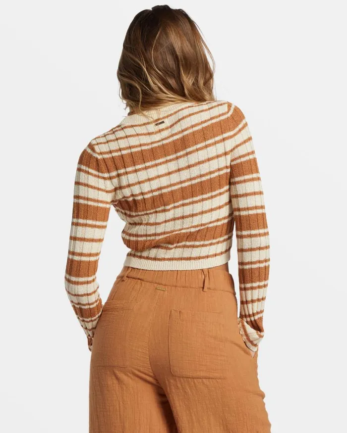 Billabong Sweaters Clare Crew Neck Sweater Sandalwood 8211 Women