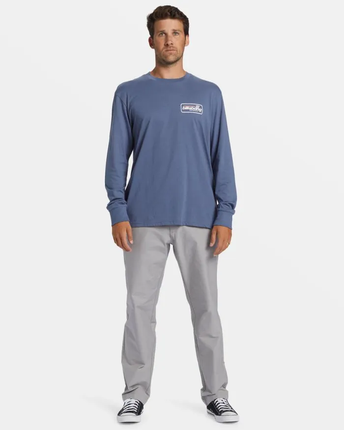 Billabong TShirts Walled Long Sleeve Tshirt Slate Blue 8211 Men Billabong TShirts Walled Long Sleeve Tshirt Slate Blue 8211 Men