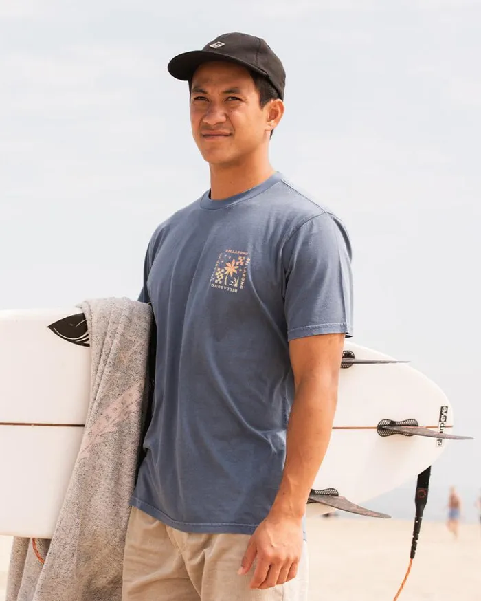 Billabong Wave Washed Essentials Vacay TShirt Slate Blue 8211 Men Billabong Wave Washed Essentials Vacay TShirt Slate Blue 8211 Men