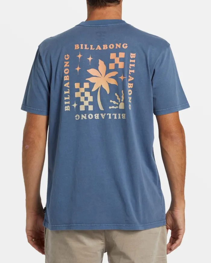 Billabong Wave Washed Essentials Vacay TShirt Slate Blue 8211 Men Billabong Wave Washed Essentials Vacay TShirt Slate Blue 8211 Men