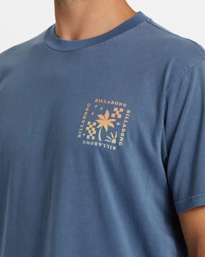 Billabong Wave Washed Essentials Vacay TShirt Slate Blue 8211 Men Billabong Wave Washed Essentials Vacay TShirt Slate Blue 8211 Men