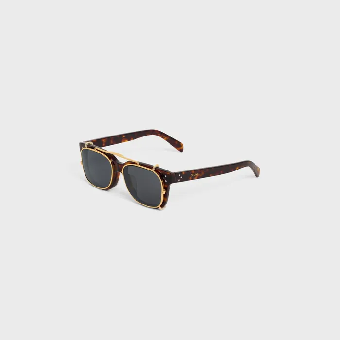 Black Frame 51 Sunglasses In Acetate With Metal Red Havana Men CELINE SUNGLASSES Black Frame 51 Sunglasses In Acetate With Metal Red Havana Men CELINE SUNGLASSES