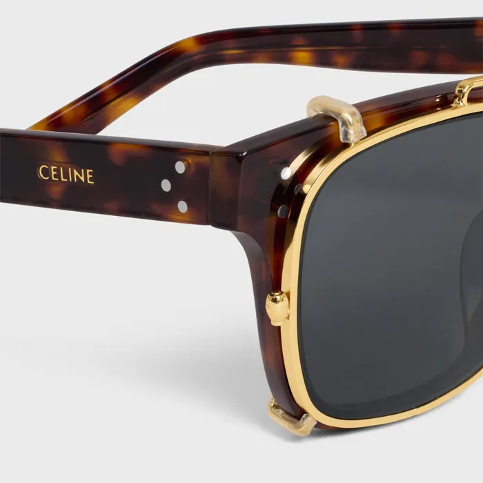 Black Frame 51 Sunglasses In Acetate With Metal Red Havana Men CELINE SUNGLASSES Black Frame 51 Sunglasses In Acetate With Metal Red Havana Men CELINE SUNGLASSES