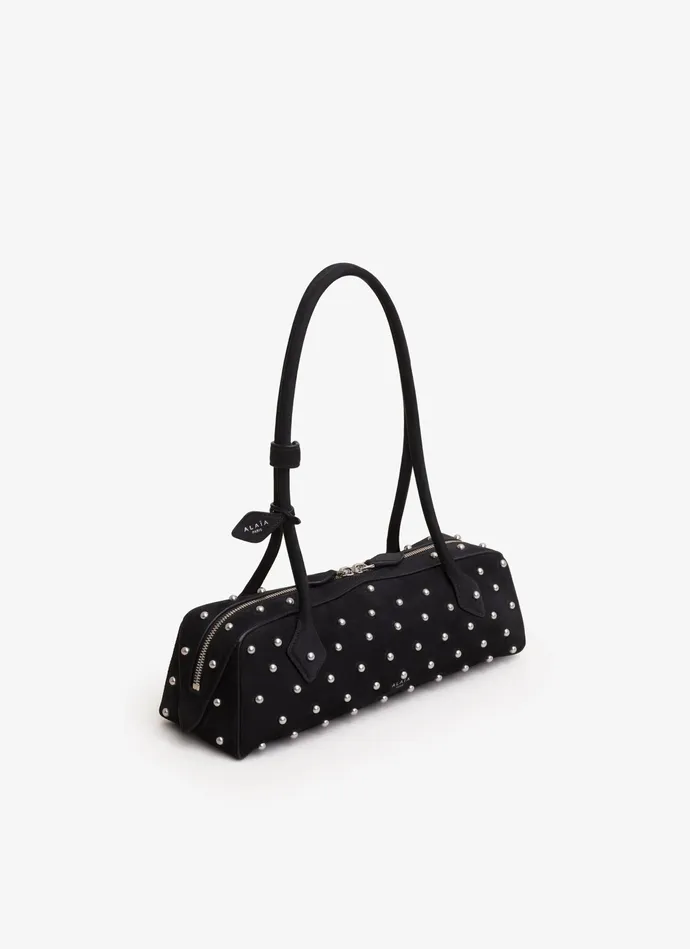 Black LE TECKEL MEDIUM BAG IN NUBUK Women Alaa Le Teckel