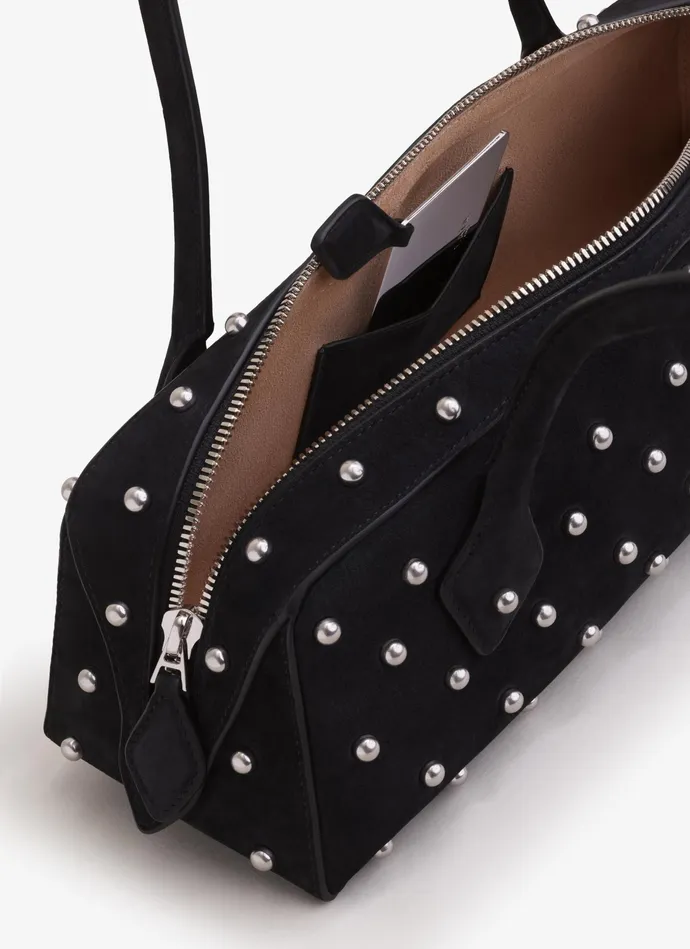 Black LE TECKEL MEDIUM BAG IN NUBUK Women Alaa Le Teckel
