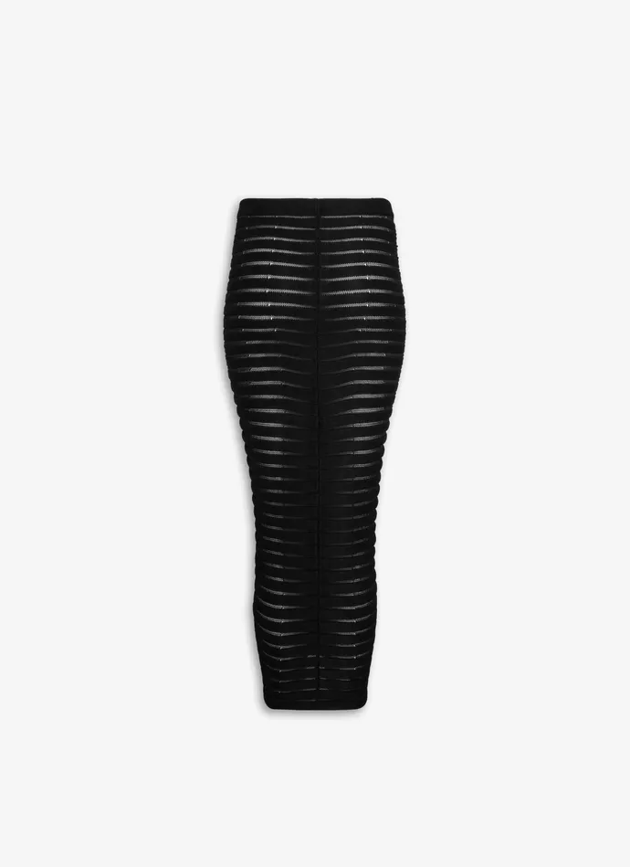 Black MIDI SKELETON SKIRT Women Alaa Skirts