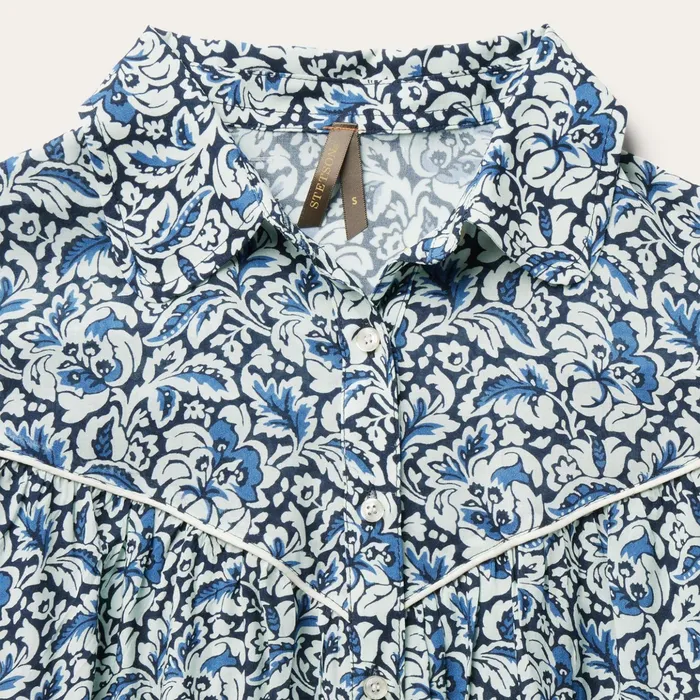 Blouses Women Stetson Indigo Tapestry Print Blouse Blue