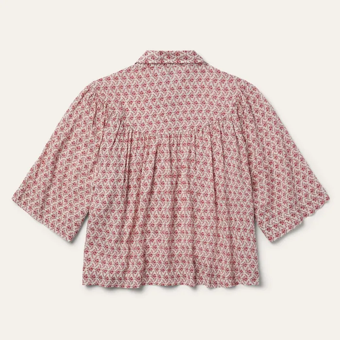 Blouses Women Stetson ShortSleeved Cottage Floral Blouse Red