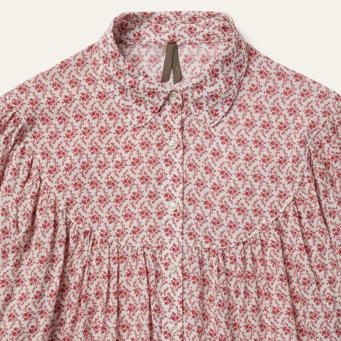 Blouses Women Stetson ShortSleeved Cottage Floral Blouse Red