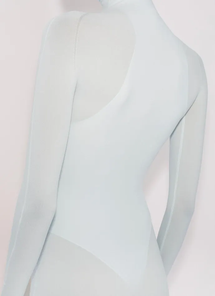Blue Fitted Dress In Fine Knit Women Alaa Dresses