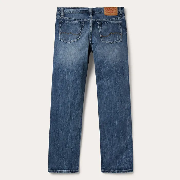 Boot Cut Men Stetson 1520 Fit Standard Straight Leg Jean Blue