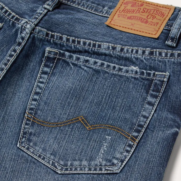 Boot Cut Men Stetson 1520 Fit Standard Straight Leg Jean Blue