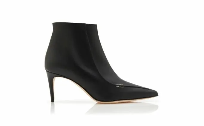 Boots Women Manolo Blahnik MERASABlack Calf Leather Ankle Boots Boots Women Manolo Blahnik MERASABlack Calf Leather Ankle Boots