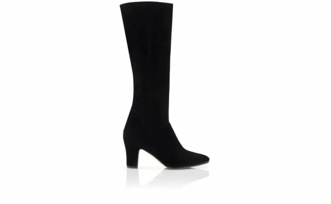Boots Women Manolo Blahnik PITANABlack Suede Knee High Boots Boots Women Manolo Blahnik PITANABlack Suede Knee High Boots