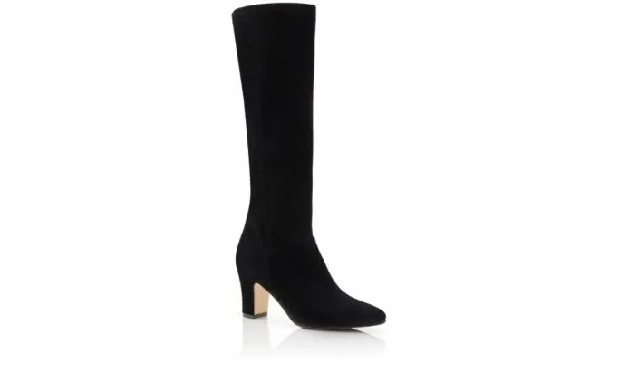 Boots Women Manolo Blahnik PITANABlack Suede Knee High Boots Boots Women Manolo Blahnik PITANABlack Suede Knee High Boots