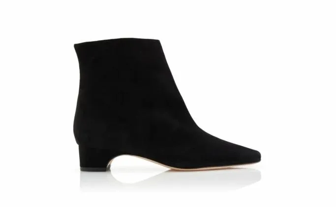 Boots Women Manolo Blahnik TOLARCBlack Suede Block Heel Ankle Boots Boots Women Manolo Blahnik TOLARCBlack Suede Block Heel Ankle Boots