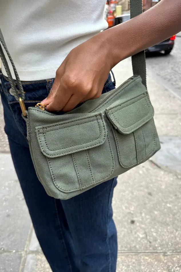 Brandy Melville Bags and Backpacks Pocket Purse Military Green 8211 Women