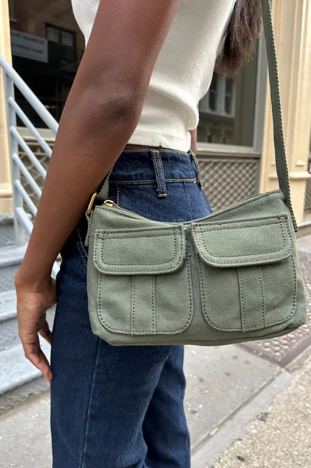Brandy Melville Bags and Backpacks Pocket Purse Military Green 8211 Women