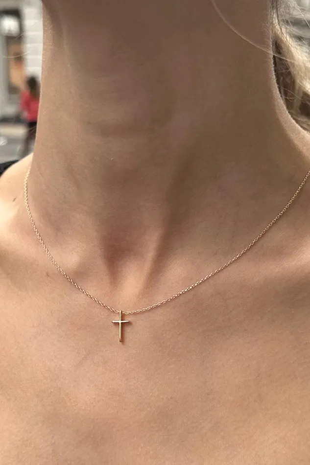 Brandy Melville Jewelry Cross Necklace Gold 8211 Women
