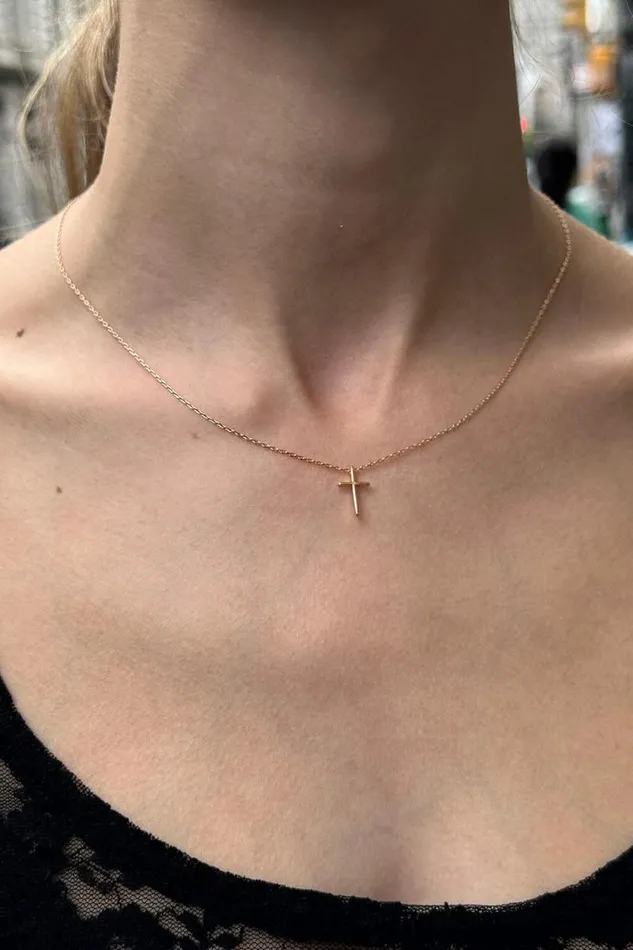 Brandy Melville Jewelry Cross Necklace Gold 8211 Women