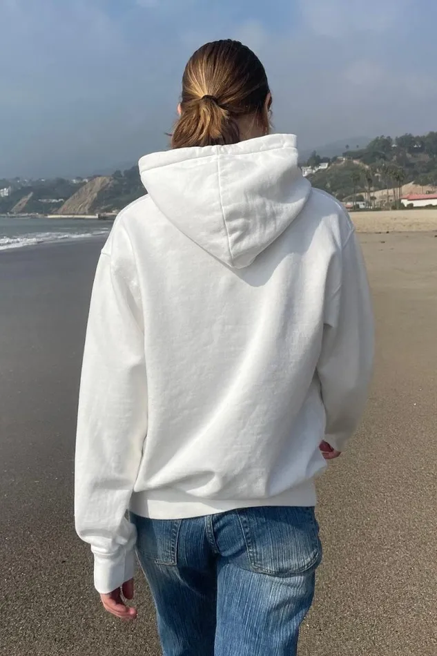 Brandy Melville Sweatpants and Sweatshirts Christy 14 Hoodie Natural White 8211 Women