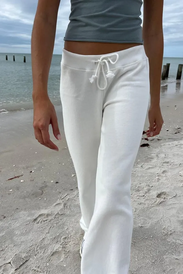 Brandy Melville Sweatpants and Sweatshirts Rainey Cotton Sweatpants Natural White 8211 Women