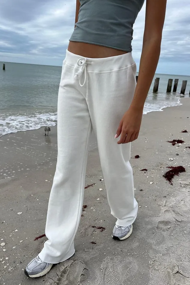 Brandy Melville Sweatpants and Sweatshirts Rainey Cotton Sweatpants Natural White 8211 Women