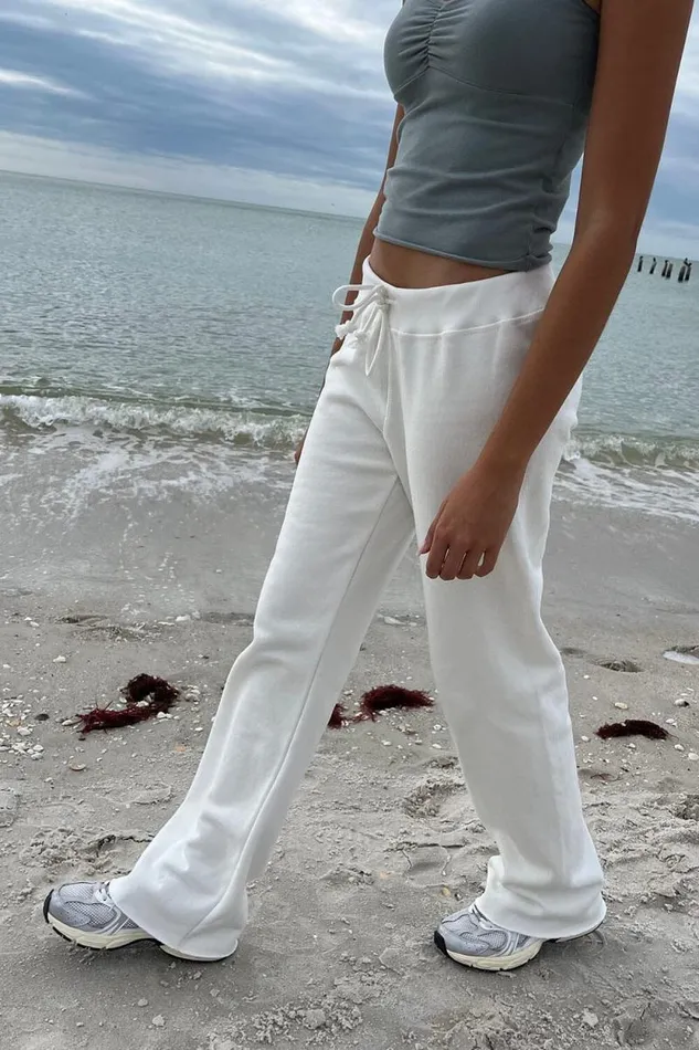 Brandy Melville Sweatpants and Sweatshirts Rainey Cotton Sweatpants Natural White 8211 Women