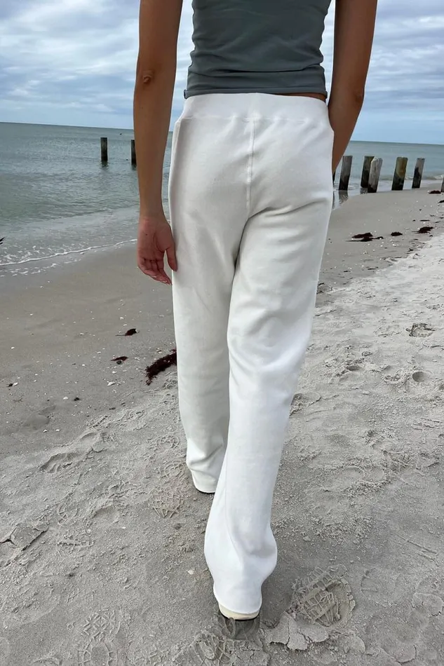 Brandy Melville Sweatpants and Sweatshirts Rainey Cotton Sweatpants Natural White 8211 Women