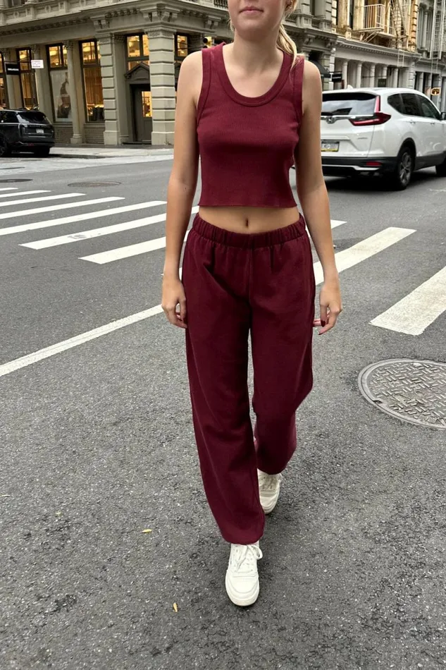 Brandy Melville Sweatpants and Sweatshirts Rosa Sweatpants Burgundy 8211 Women