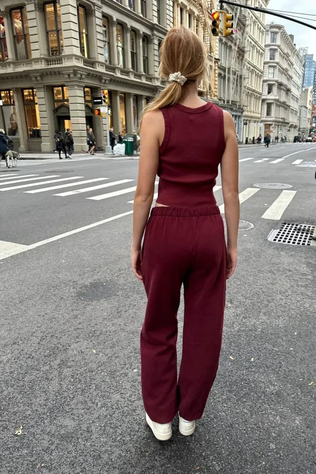 Brandy Melville Sweatpants and Sweatshirts Rosa Sweatpants Burgundy 8211 Women