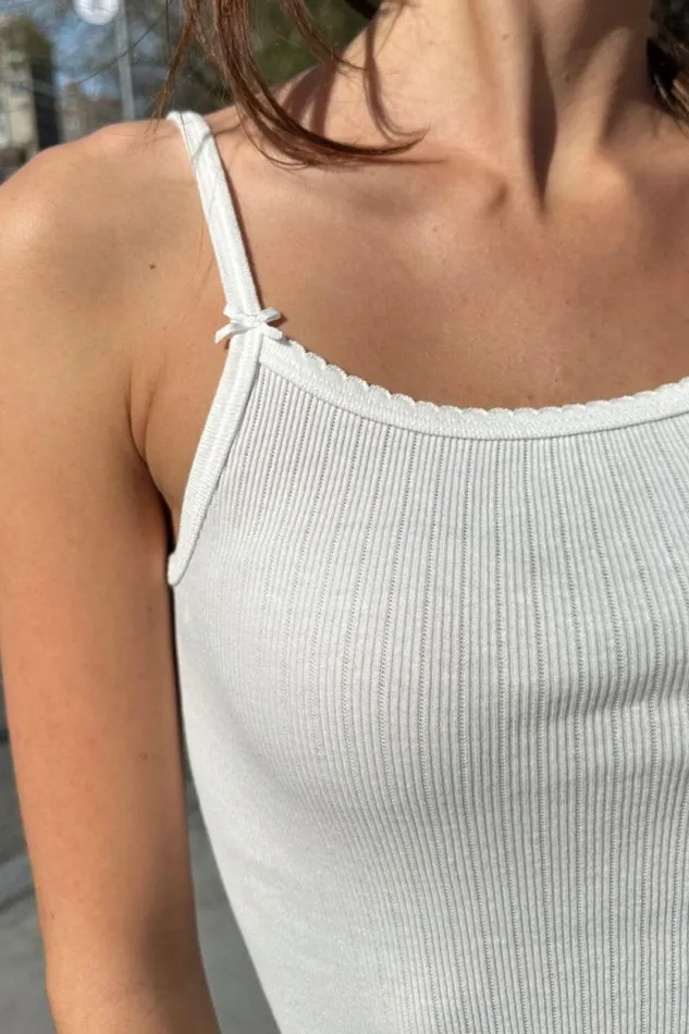 Brandy Melville Tops Belle Bow Tank Natural White 8211 Women Brandy Melville Tops Belle Bow Tank Natural White 8211 Women