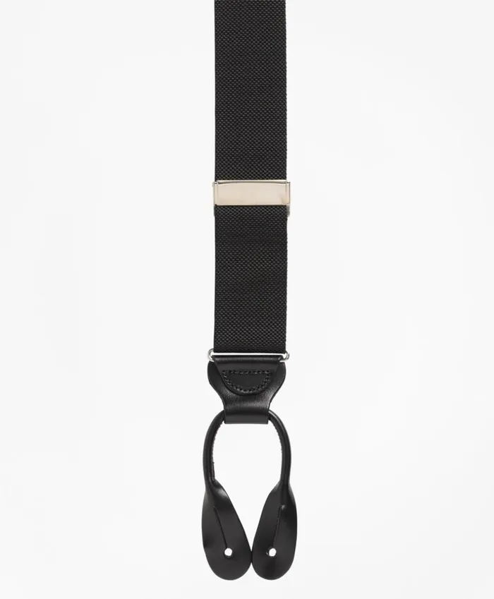 Brooks Brothers Belts ExtraLong Solid Suspenders Black 8211 Men