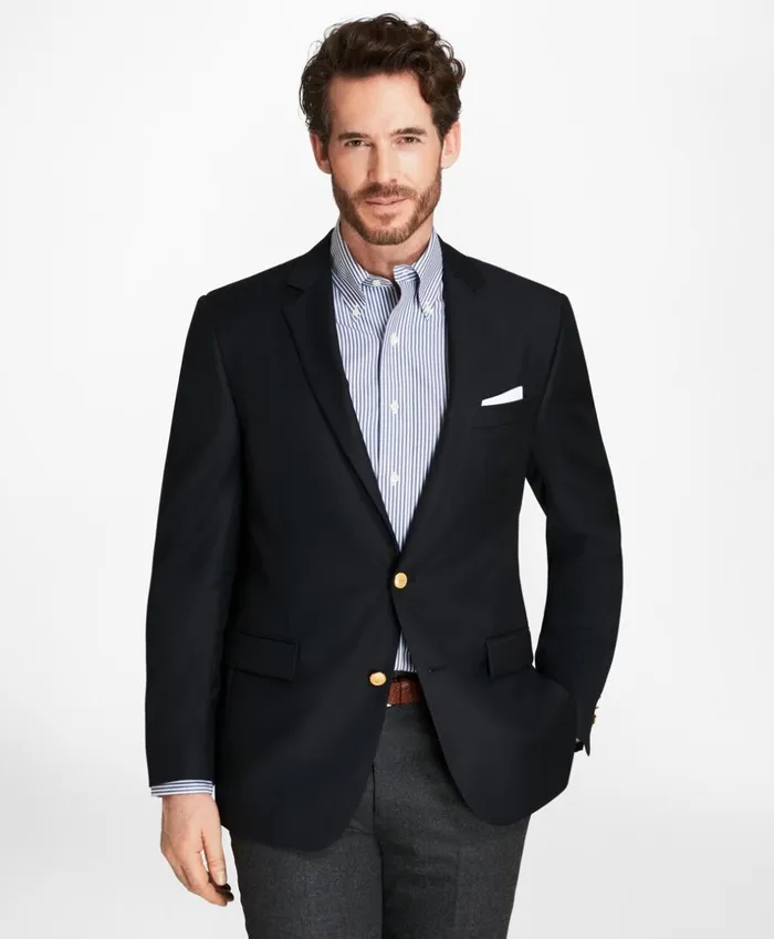 Brooks Brothers Blazers Country Club Regent Fit Saxxon Wool TwoButton Blazer Navy 8211 Men Brooks Brothers Blazers Country Club Regent Fit Saxxon Wool TwoButton Blazer Navy 8211 Men