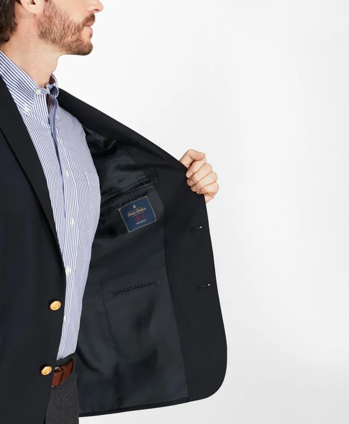 Brooks Brothers Blazers Country Club Regent Fit Saxxon Wool TwoButton Blazer Navy 8211 Men Brooks Brothers Blazers Country Club Regent Fit Saxxon Wool TwoButton Blazer Navy 8211 Men