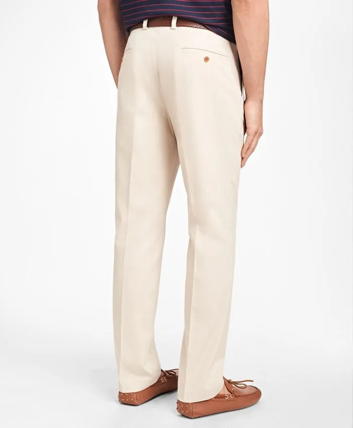 Brooks Brothers Casual Pants Clark Fit PieceDyed Supima Cotton Stretch Chinos Oatmeal 8211 Men