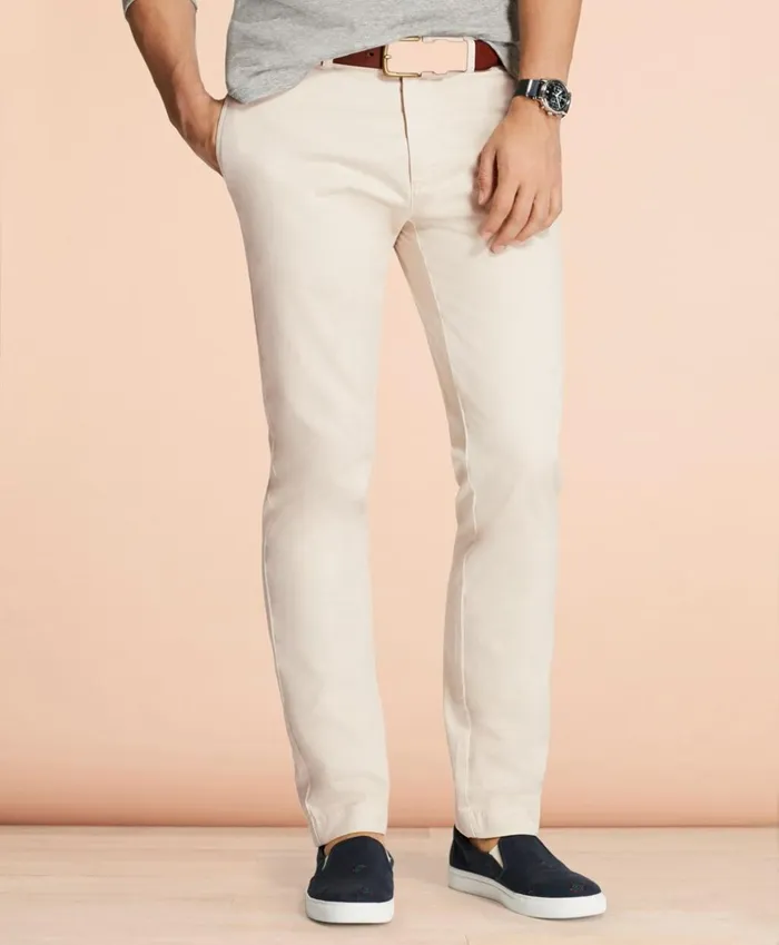 Brooks Brothers Casual Pants SlimFit GarmentDyed Stretch Chinos Oatmeal 8211 Men Brooks Brothers Casual Pants SlimFit GarmentDyed Stretch Chinos Oatmeal 8211 Men