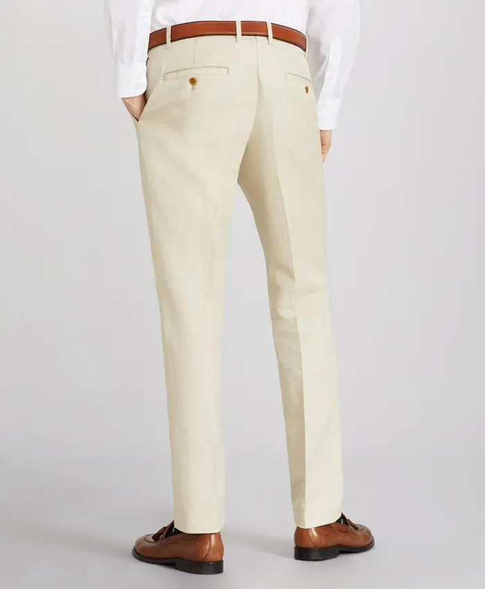 Brooks Brothers Casual Pants Soho Fit Linen And Cotton Chino Pants Oatmeal 8211 Men